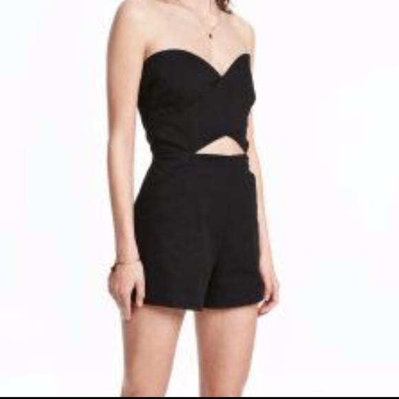 h&m black romper