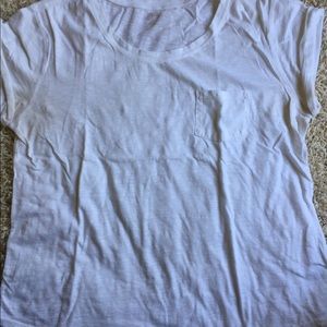 ANA White Short Sleeved Pocket Tee Rolled Arms ANA White Short Sleeved Pocket Tee Rolled Arms