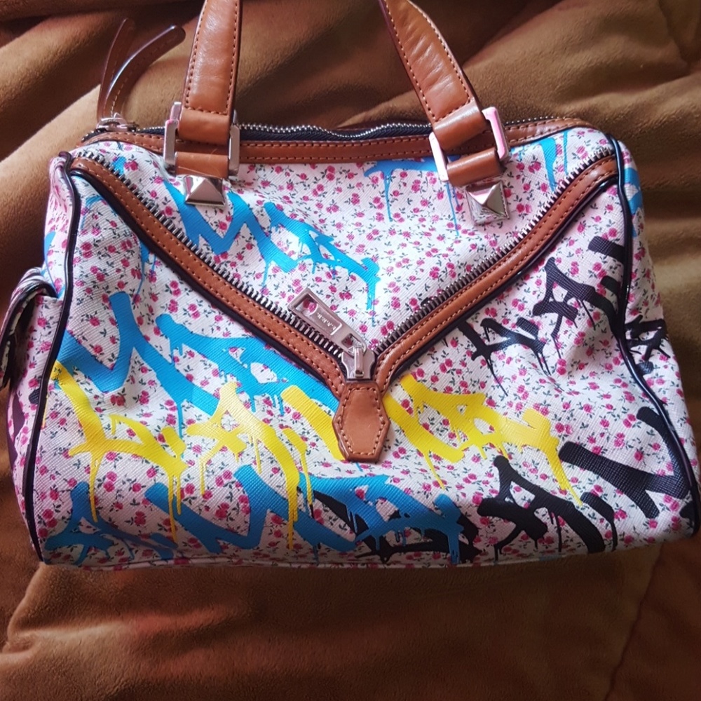 floral graffiti L.A.M.B. handbag