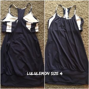 Lululemon size 4 Navy No Limits yoga tank
