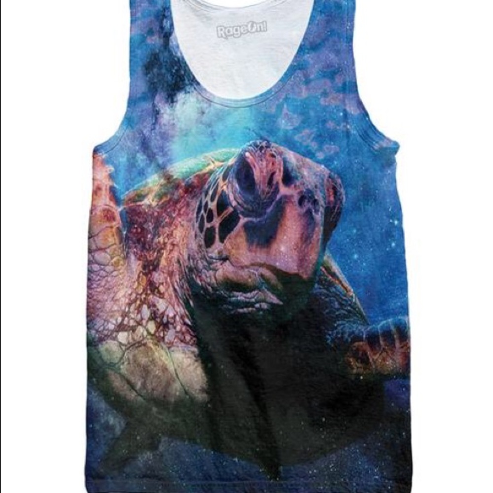 space turtle tank top