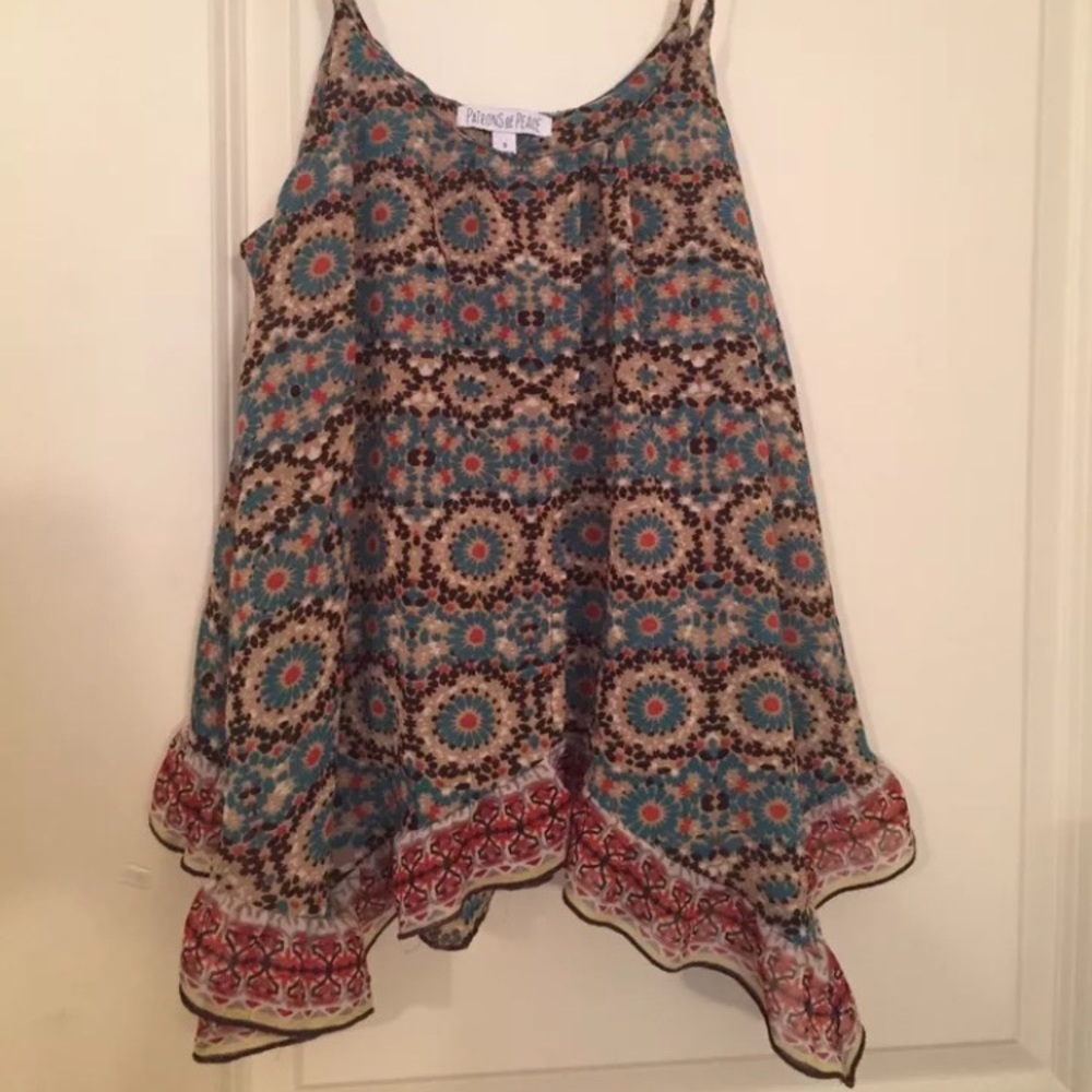 Patrons Of Peace Boho Spaghetti Strap Tank Top