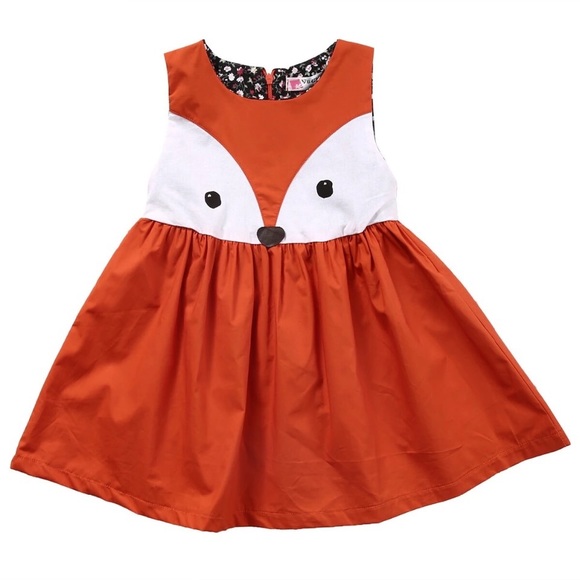 🦊 1 Left! Orange Fox Dress 🦊 - Picture 3 of 4
