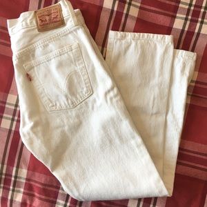 Levi's White Denim Cropped