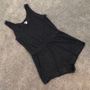Aerie black swim cover-up romper