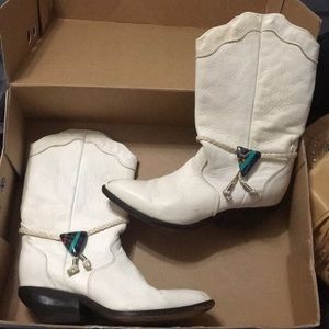 Zodiac white cowboy boot