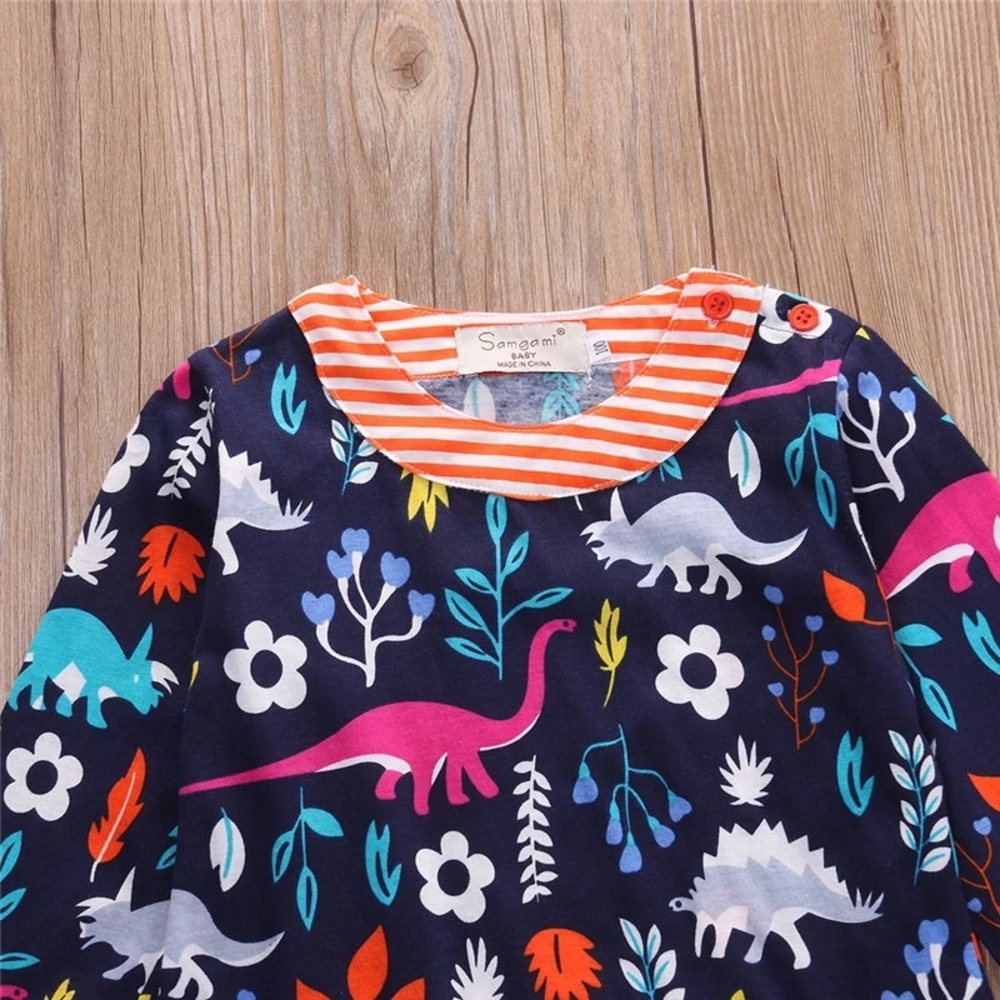 🍄 Dinosaur Toddler Dress 🍄 - Picture 2 of 3