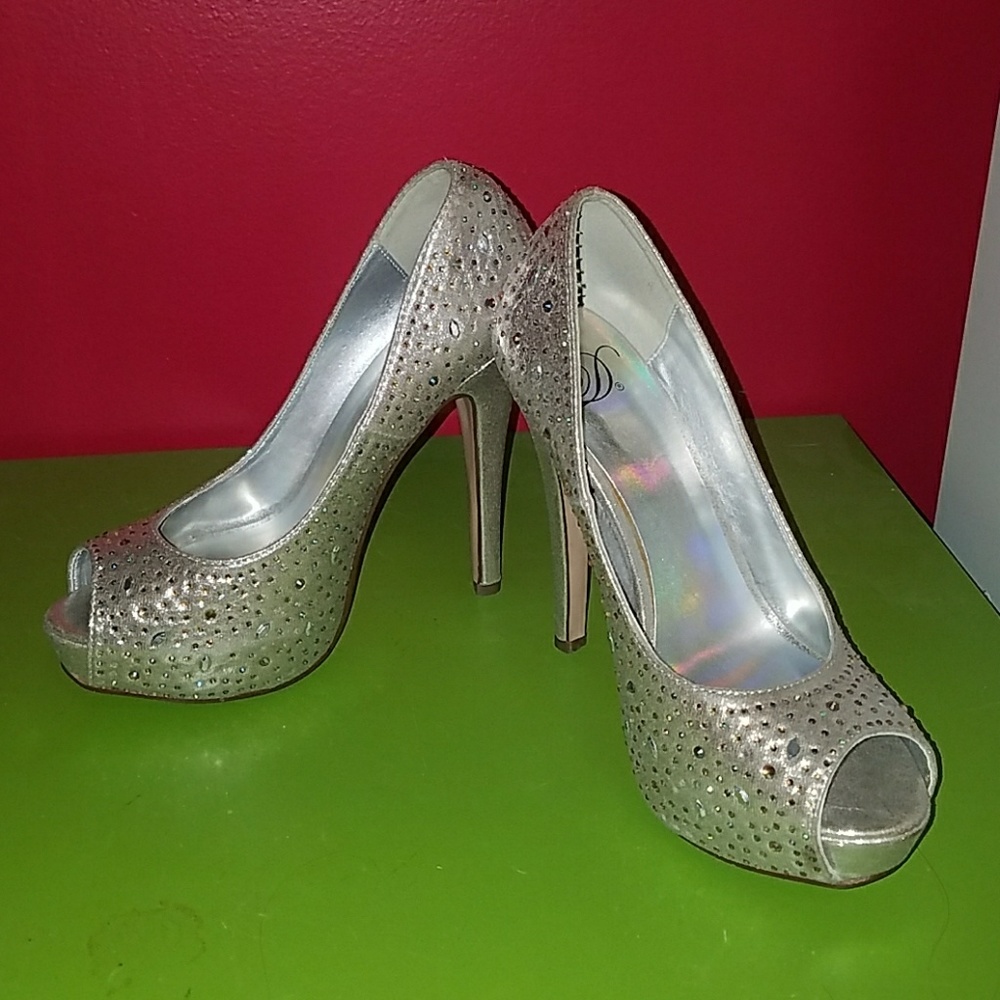 Rhinestone Heels WORN ONCE