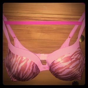 Sale! Victoria's Secret pink print push up bra 34C