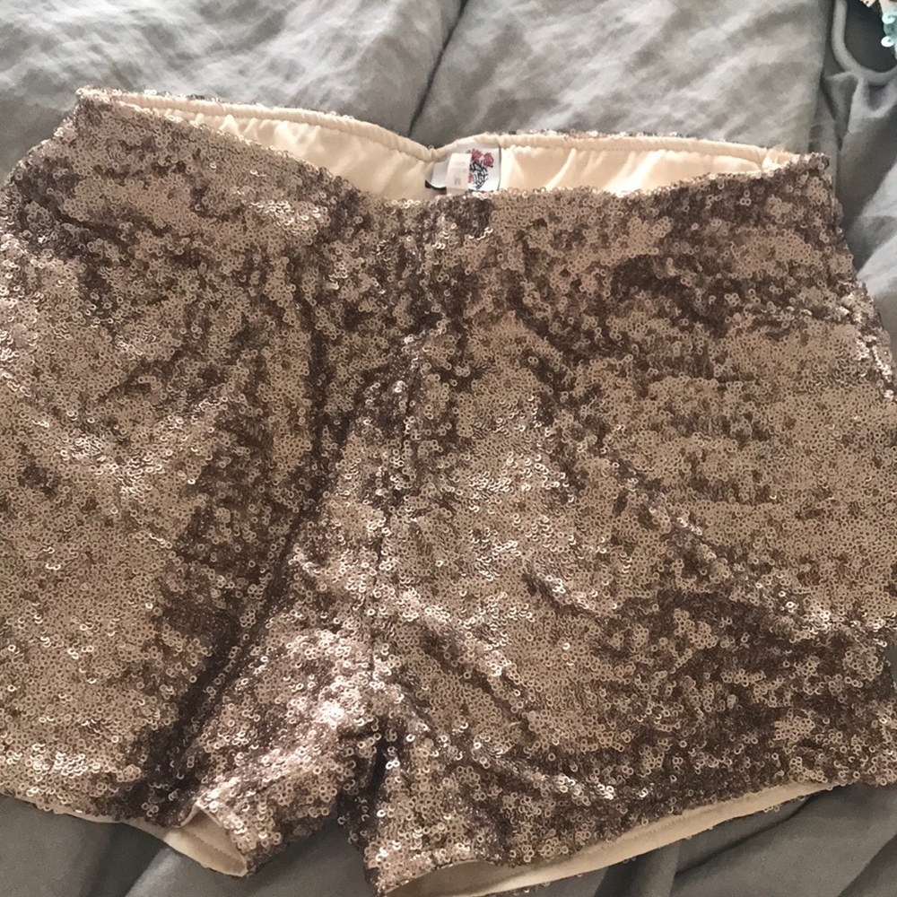 Gold dressy shorts
