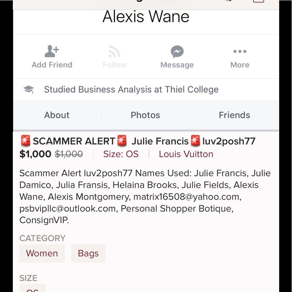 🚨SCAMMER ALERT🚨Julie Francis🚨bella9093🚨 - Picture 3 of 4