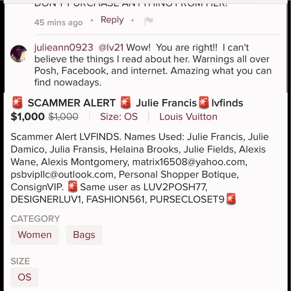 🚨SCAMMER ALERT🚨Julie Francis🚨bella9093🚨 - Picture 2 of 4