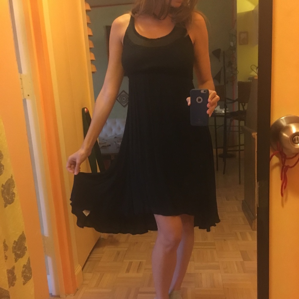 High low black dress