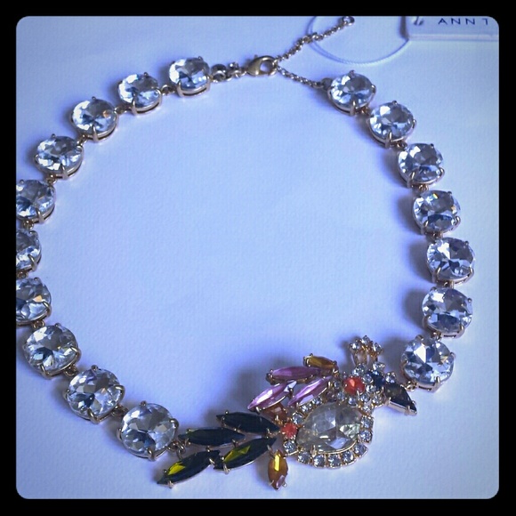 Ann Taylor Bird of Paradise Crystal Necklace - Picture 3 of 6