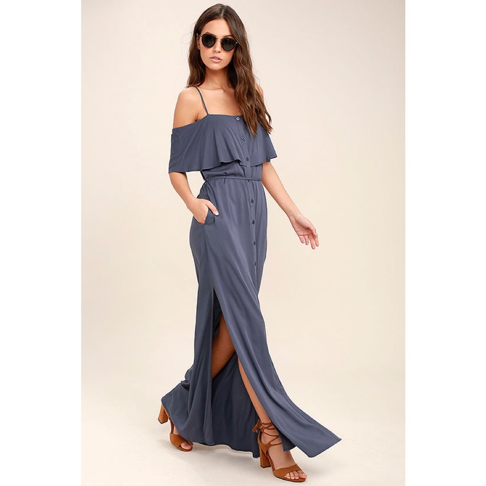 Lulu's off-shoulder maxi dress NWT
