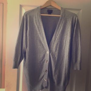 3/4 sleeve gray cardigan
