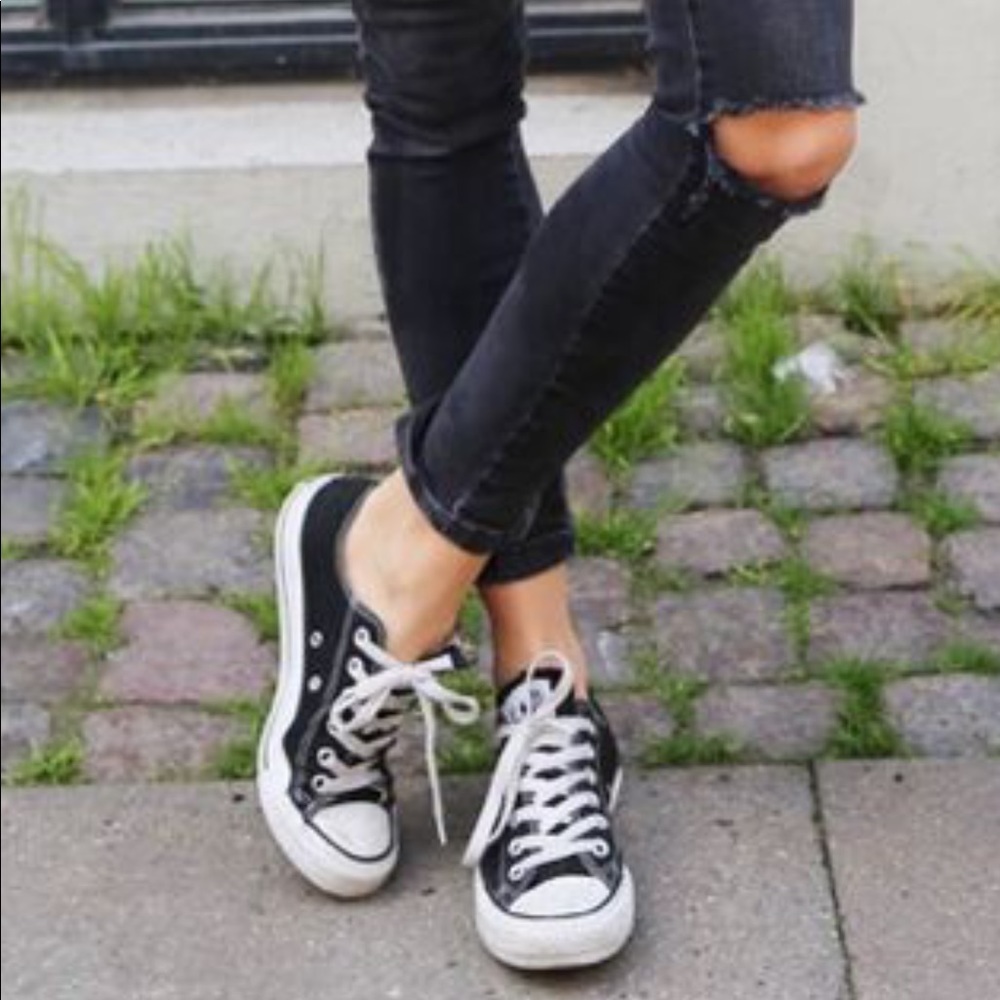 Converse All Star OX Black Low Top Women Sneakers - Picture 8 of 8