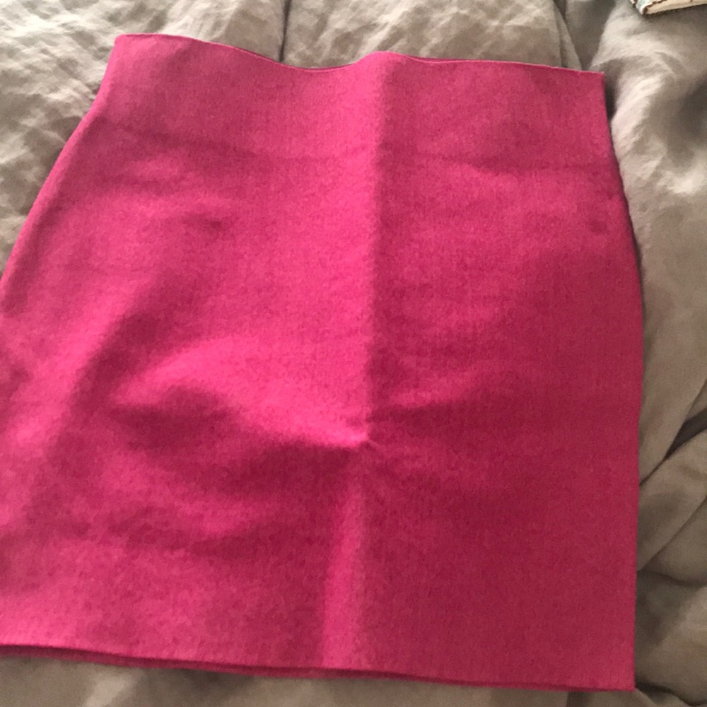 Bright pink skirt