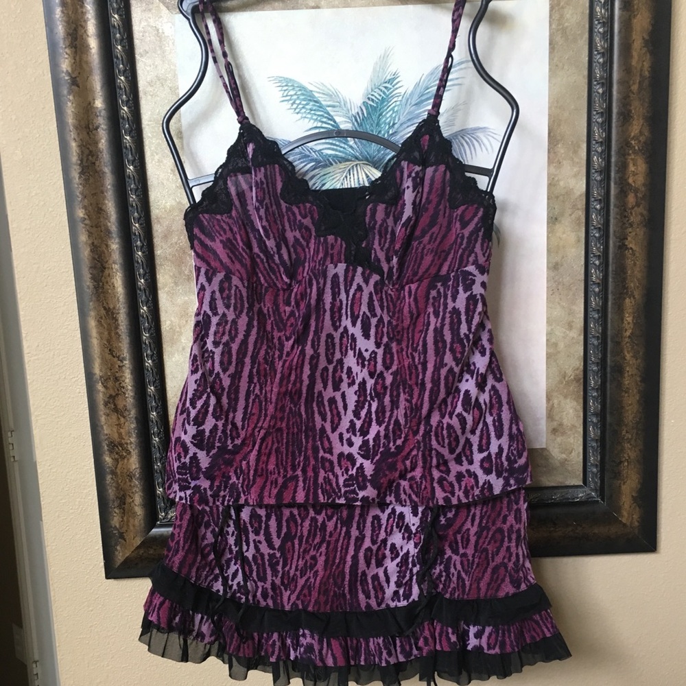 Jezebel pantyless 2 piece baby doll lingerie