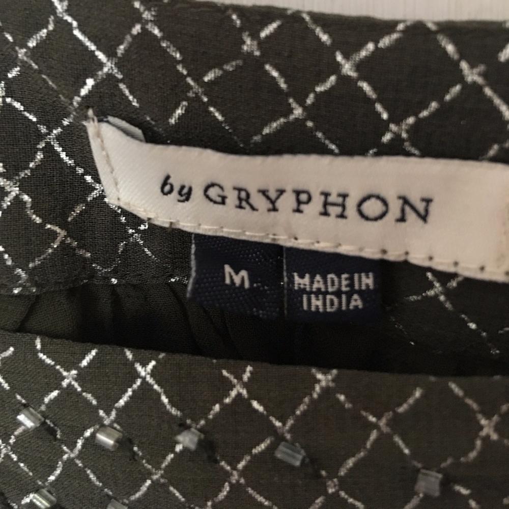Anthropologie; Gryphon Green Beaded Mini Skirt - Picture 5 of 5