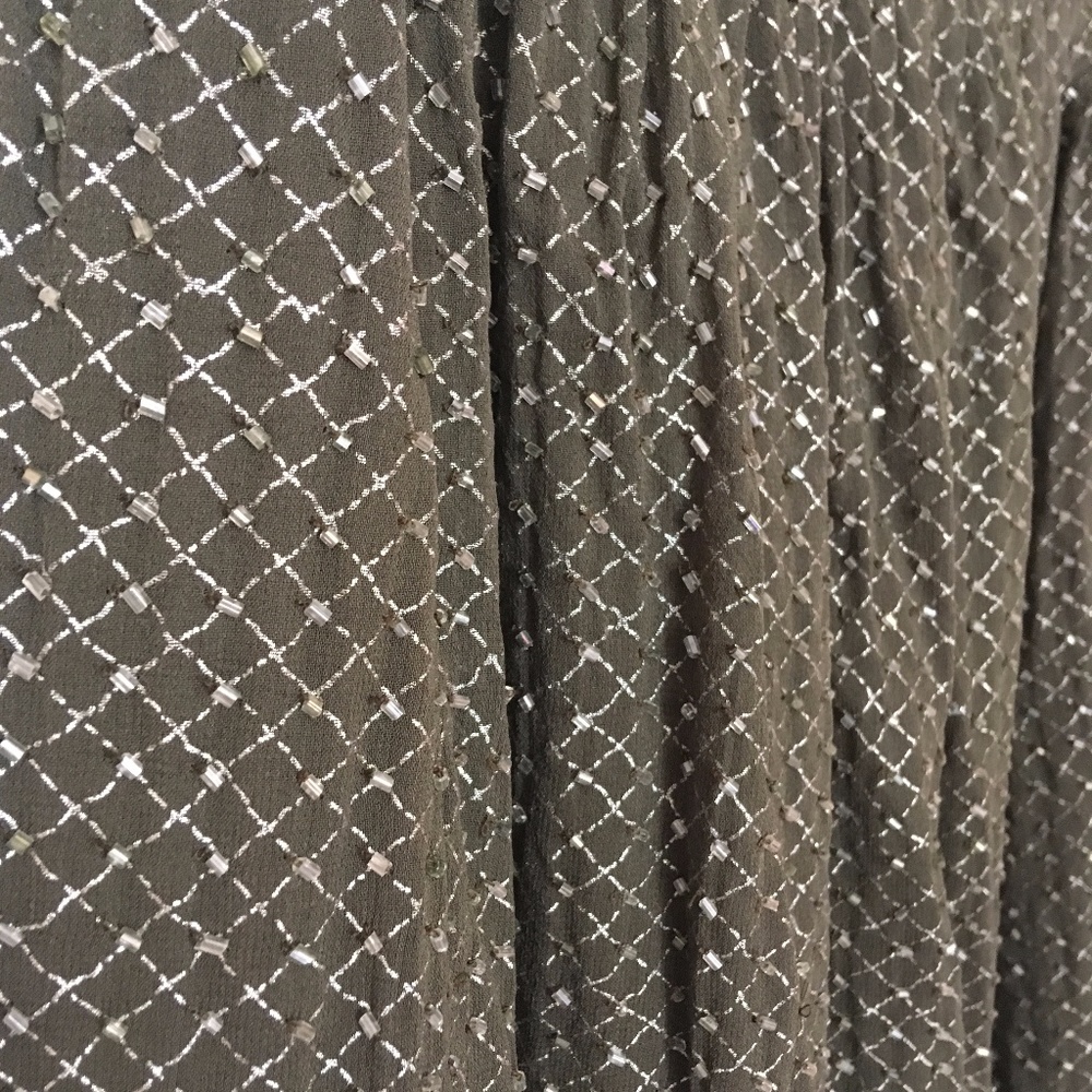Anthropologie; Gryphon Green Beaded Mini Skirt - Picture 4 of 5