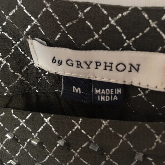 Anthropologie; Gryphon Green Beaded Mini Skirt - Picture 5 of 5