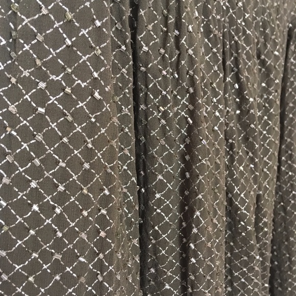 Anthropologie; Gryphon Green Beaded Mini Skirt - Picture 4 of 5