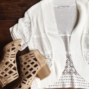 White Lace Crochet Cardigan White Lace Crochet Cardigan