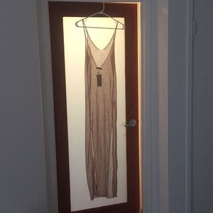 Metallic Maxi Swim Cover Up