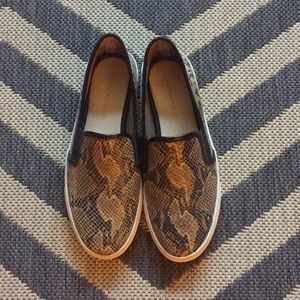 BANANA RRPUBLIC snake skin slip-ons.