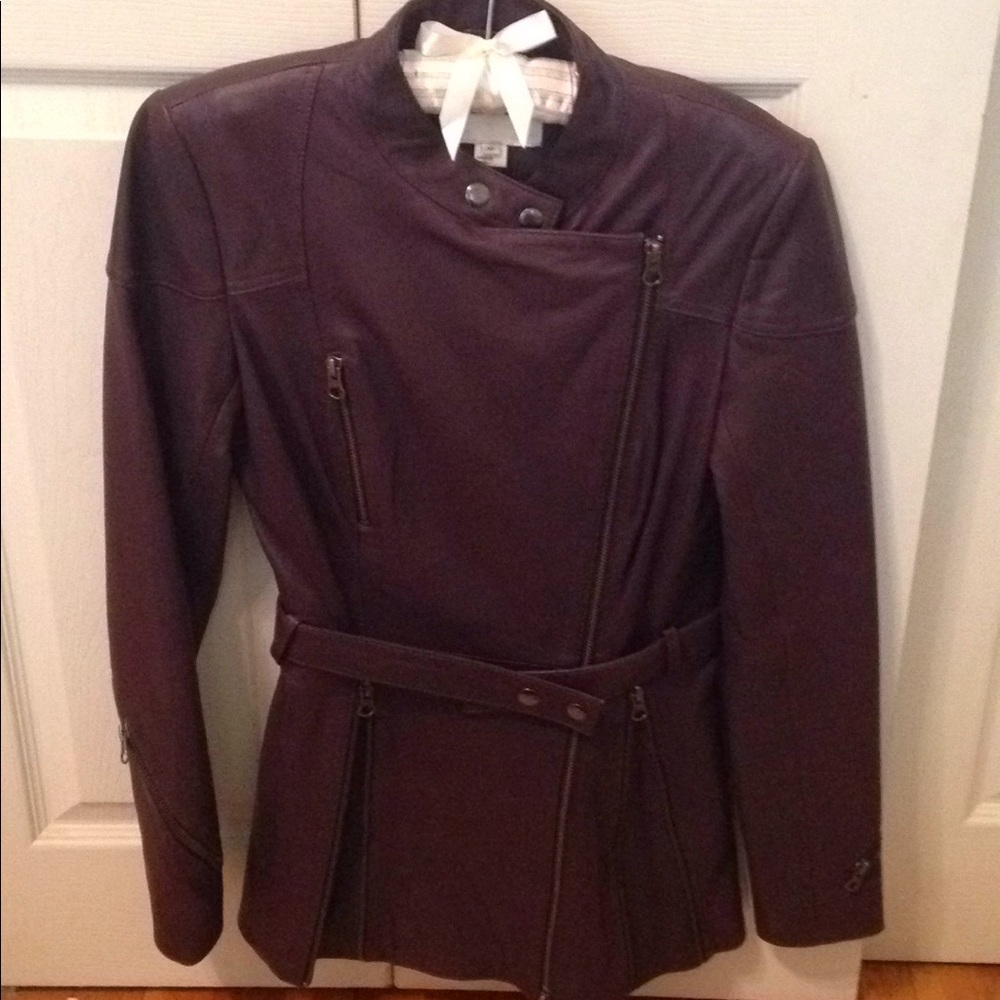 Dark Purple Reiss Leather Jacket!