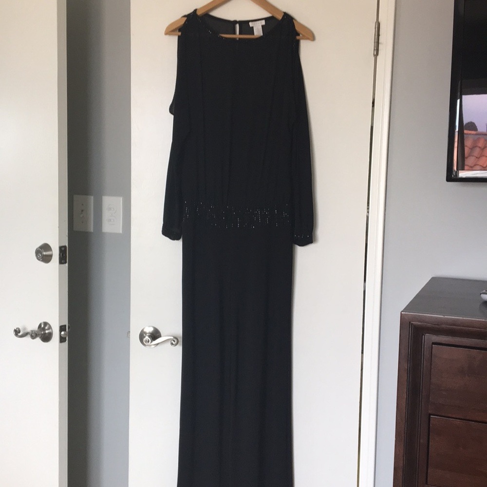 Cache Holiday black jumpsuit