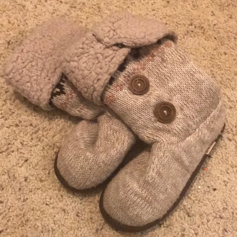My lucks ala mode womens tall knit boot slipper