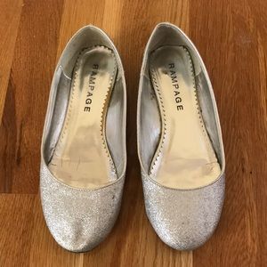 Sparkly Silver Flats
