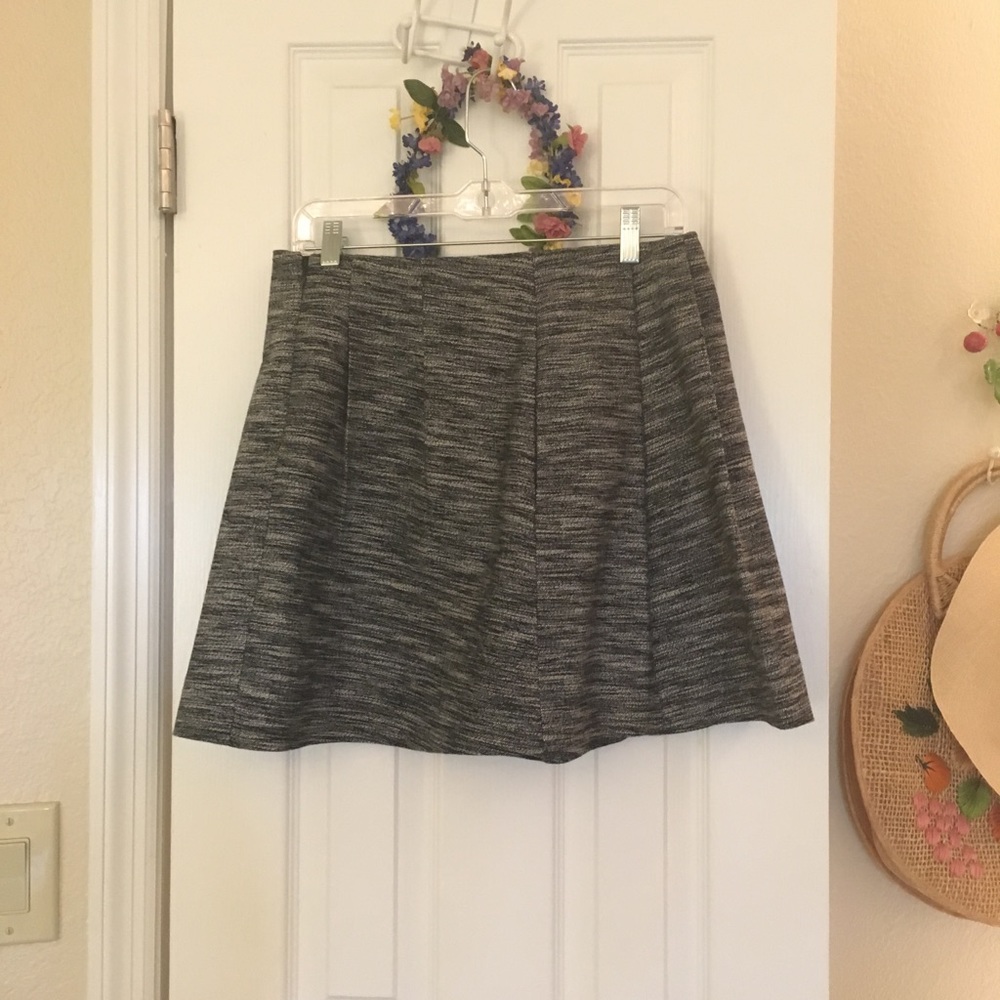 Madewell grey tweed skirt