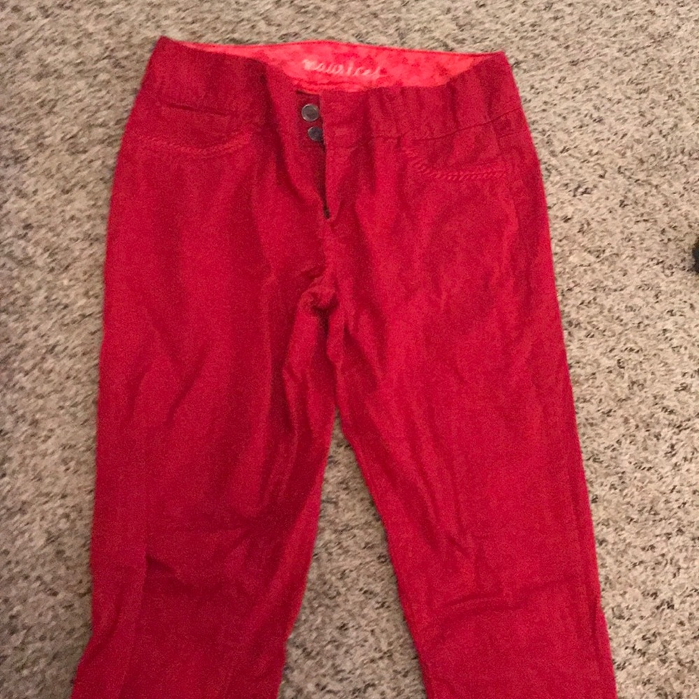 Maurice's skinny red pants
