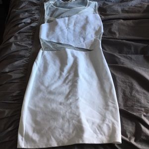 Silence & Noise White Mesh Cutout Dress