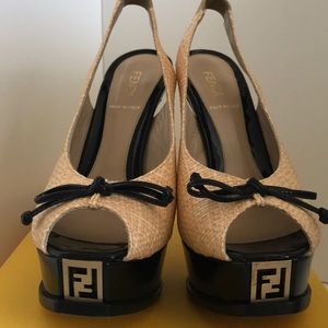 Women's designer fendi platform sandals