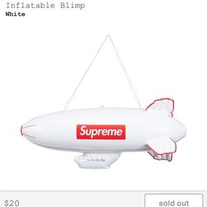 BRAND NEW SUPREME INFLATABLE BLIMP FW17