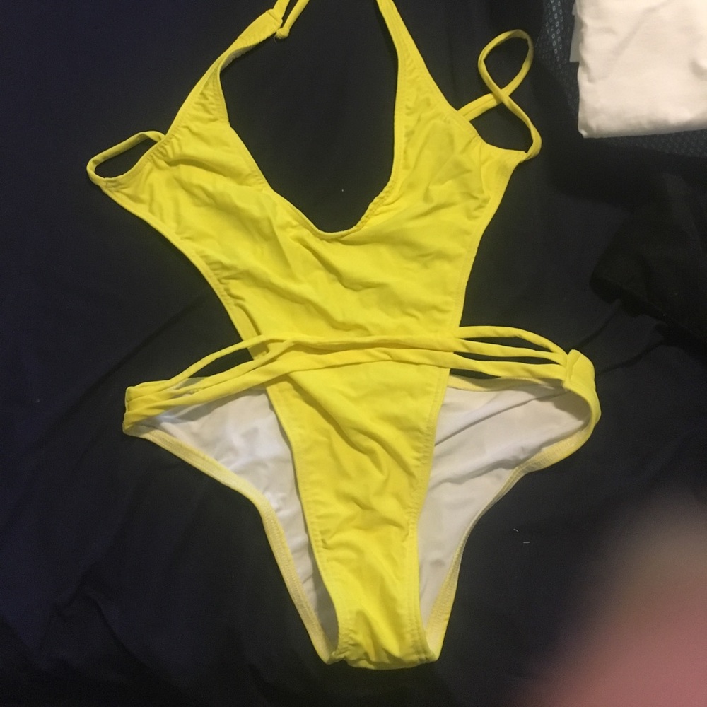 Yellow bathing suit