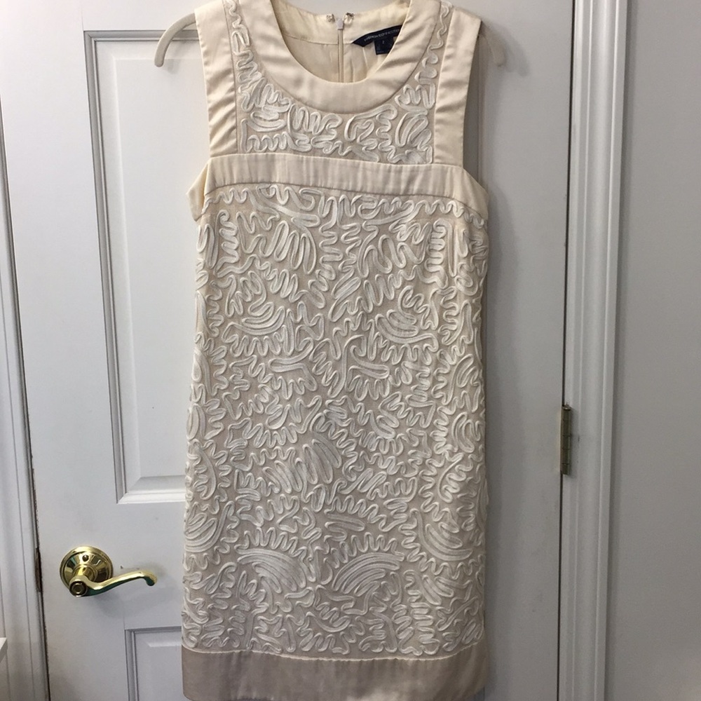 French Connection Ivory embroidered dress