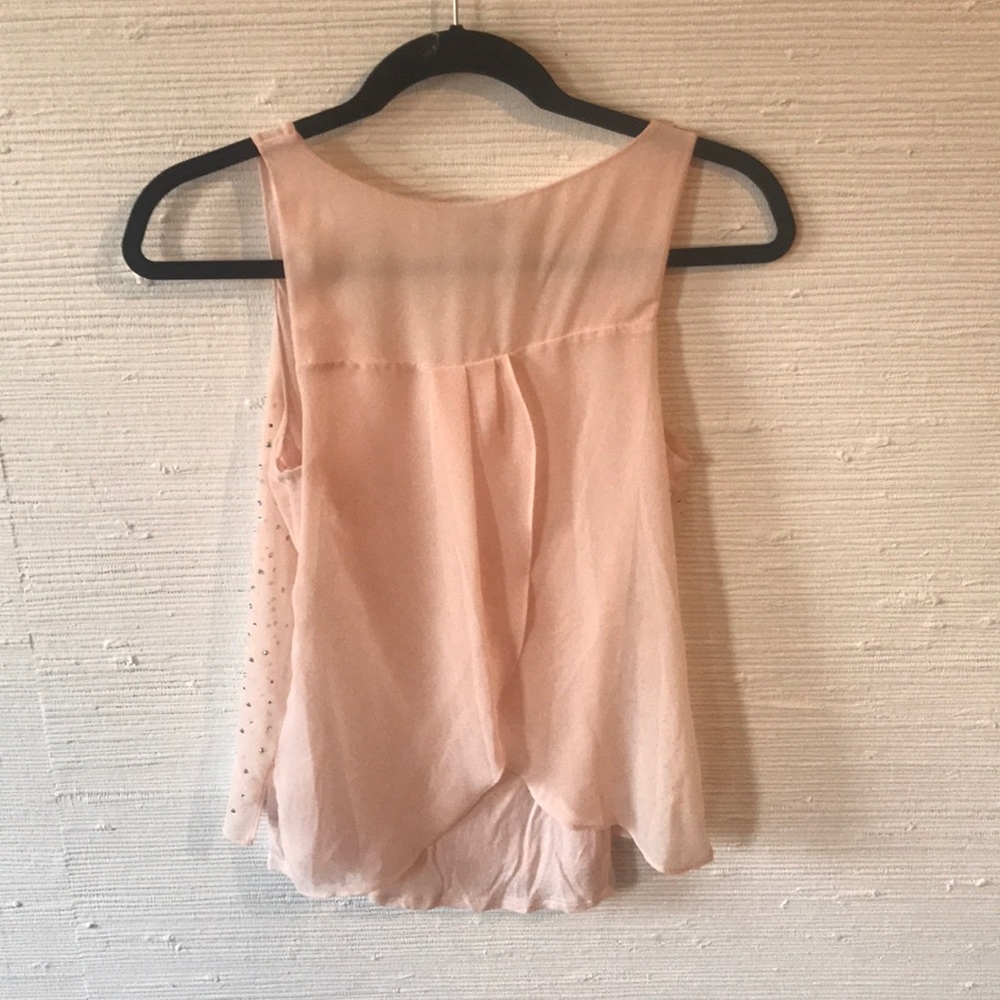 Express Pink Chiffon Tank - Picture 2 of 2