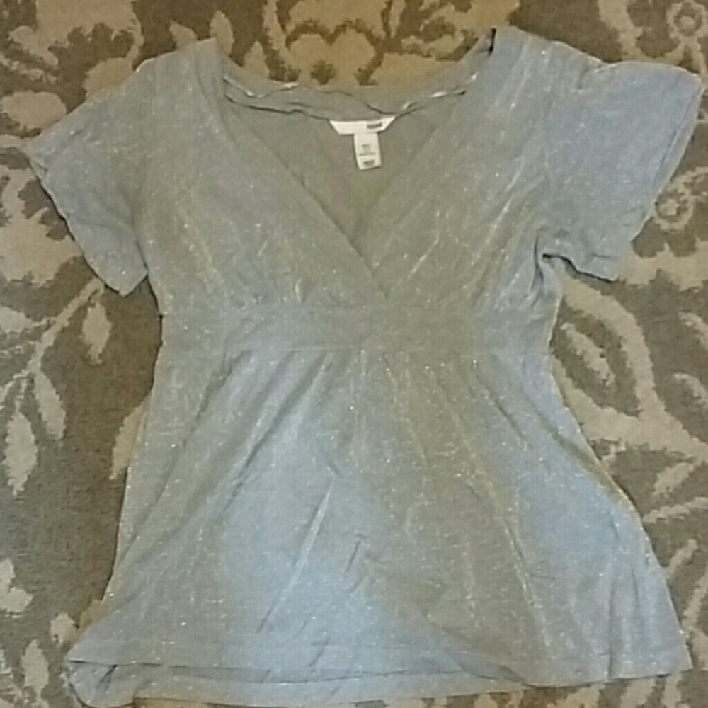 Silver and gray blouse