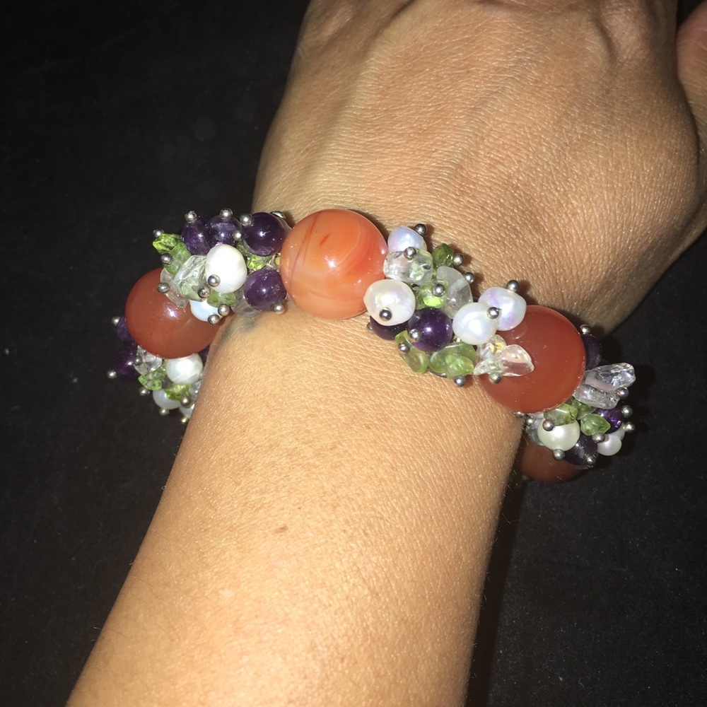Genuine Gemstone Stretch Bracelet