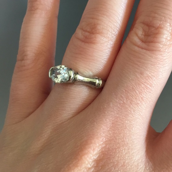 Brilliant White and Silver Ring, Size 6 - Picture 2 of 2