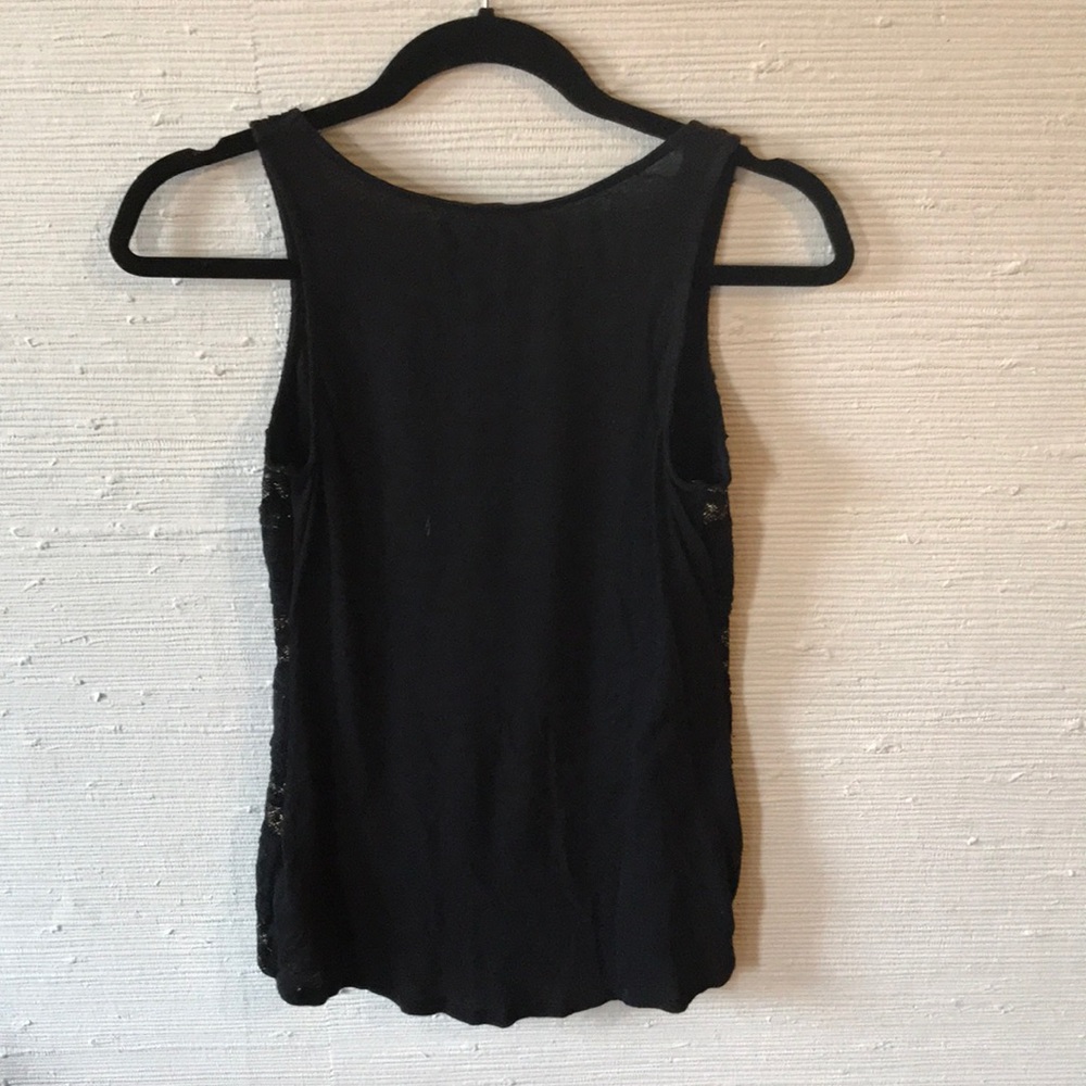 Express Black Tank with Gold and Lace Details - Picture 2 of 2