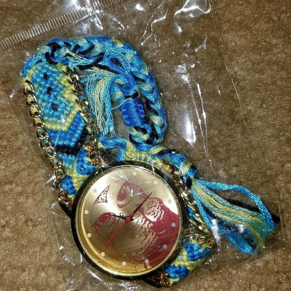 Adorable Fabric Crochet OWL Watch