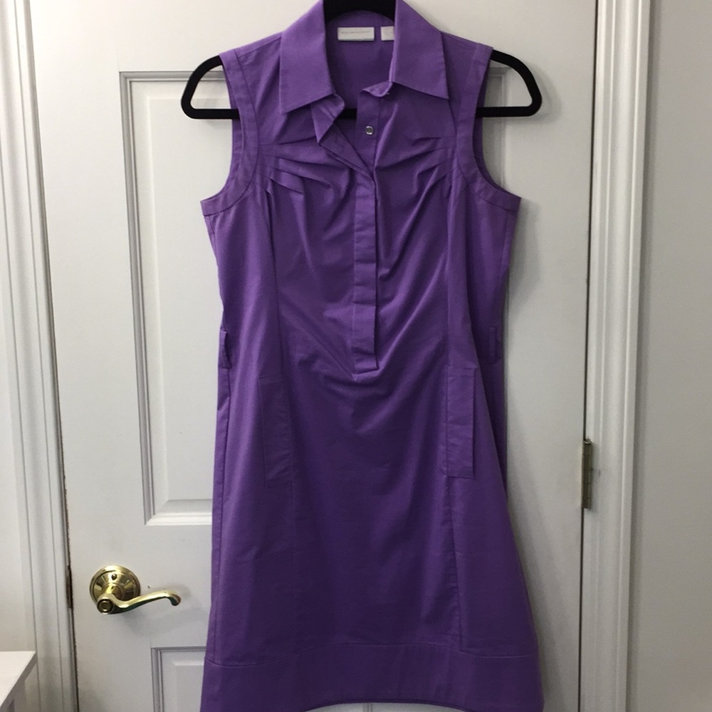 Button Down Purple Dress