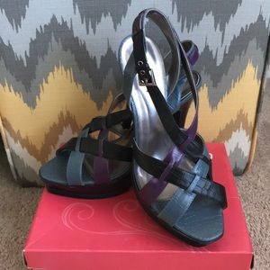 Black, gray, purple Charlotte Russe Heel