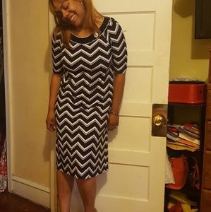 Dress Jessica Howard, Size: 14, blk & wht chevron